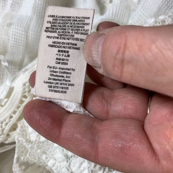 Free People Dark Bloom Lace Open Back Top Size S - Picture 5 of 6